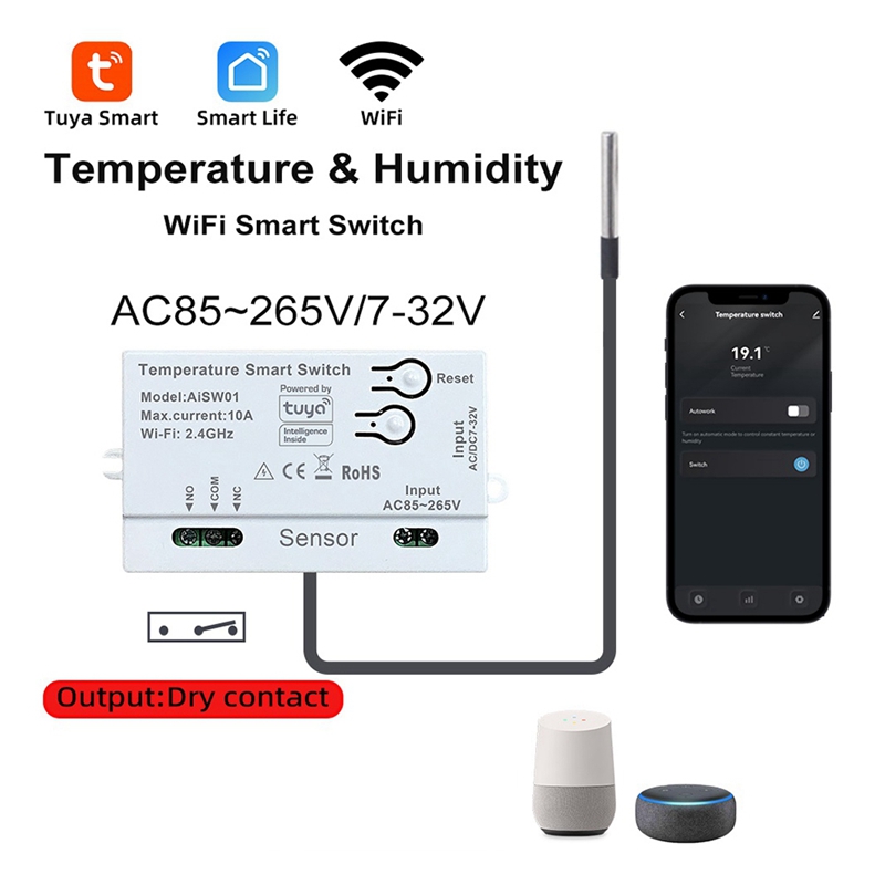 Tuya WiFi Temperature Switch S - Wifi Thermostat recension och pris