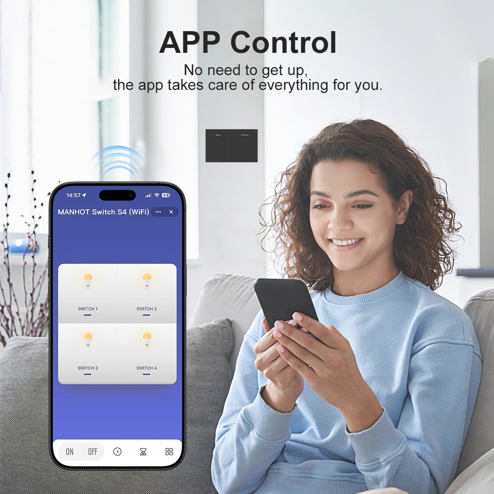 Manhot WIFI Smart DIY Name Swi - Smart Light Switch Wifi recension och pris