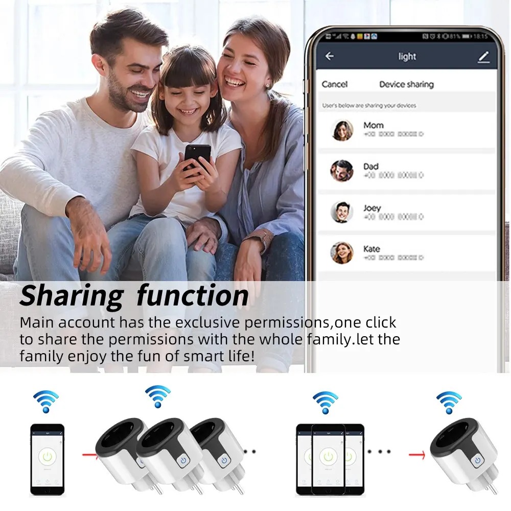 WiFi EU Smart Socket Plug Work - Wifi Smart Plug recension och pris