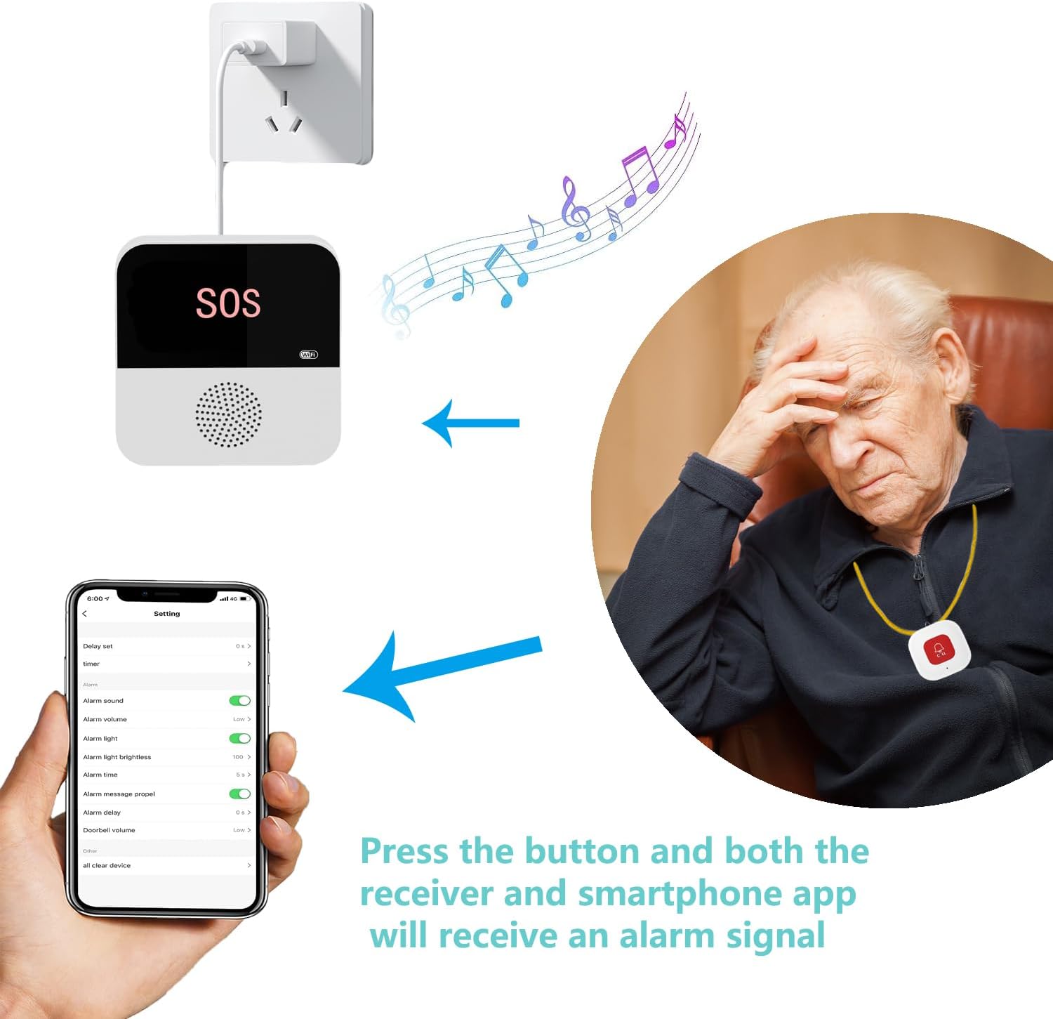 Wireless WiFi Elderly Caregive - Wifi Smart Plug recension och pris