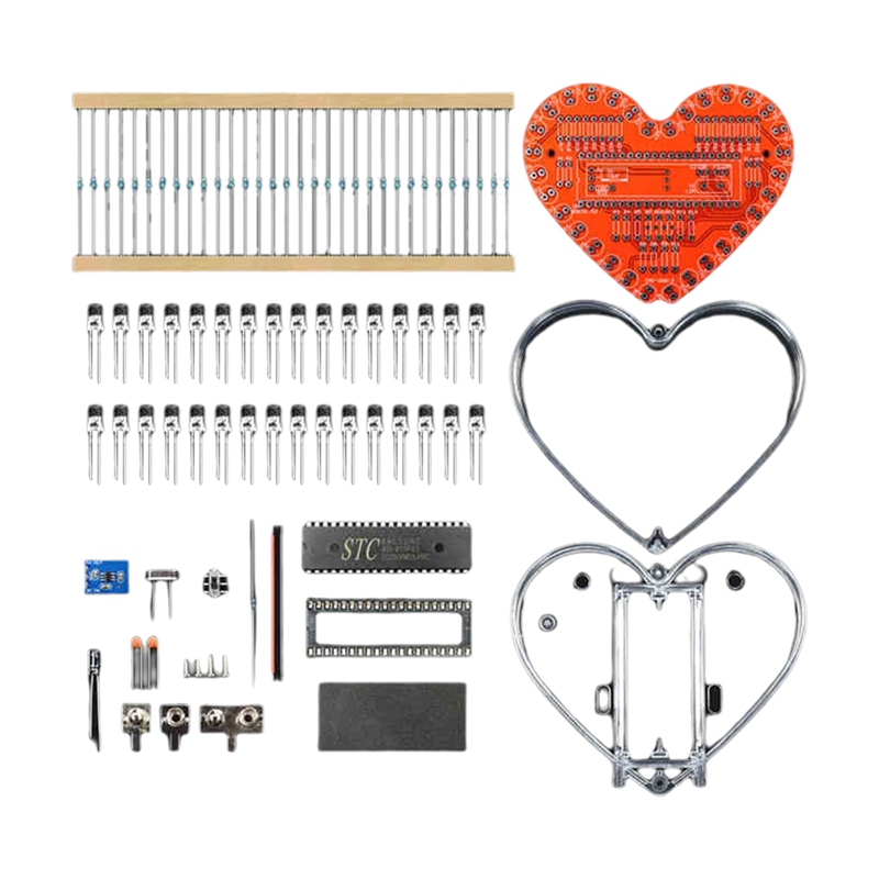 ●Soldering Practice Kit, Heart - Electronics Project Kit recension och pris